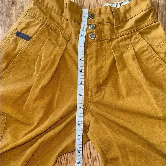 80s E.P.D COTLER Mustard Brown Pleated Pants Size 10R - Picture 4 of 9